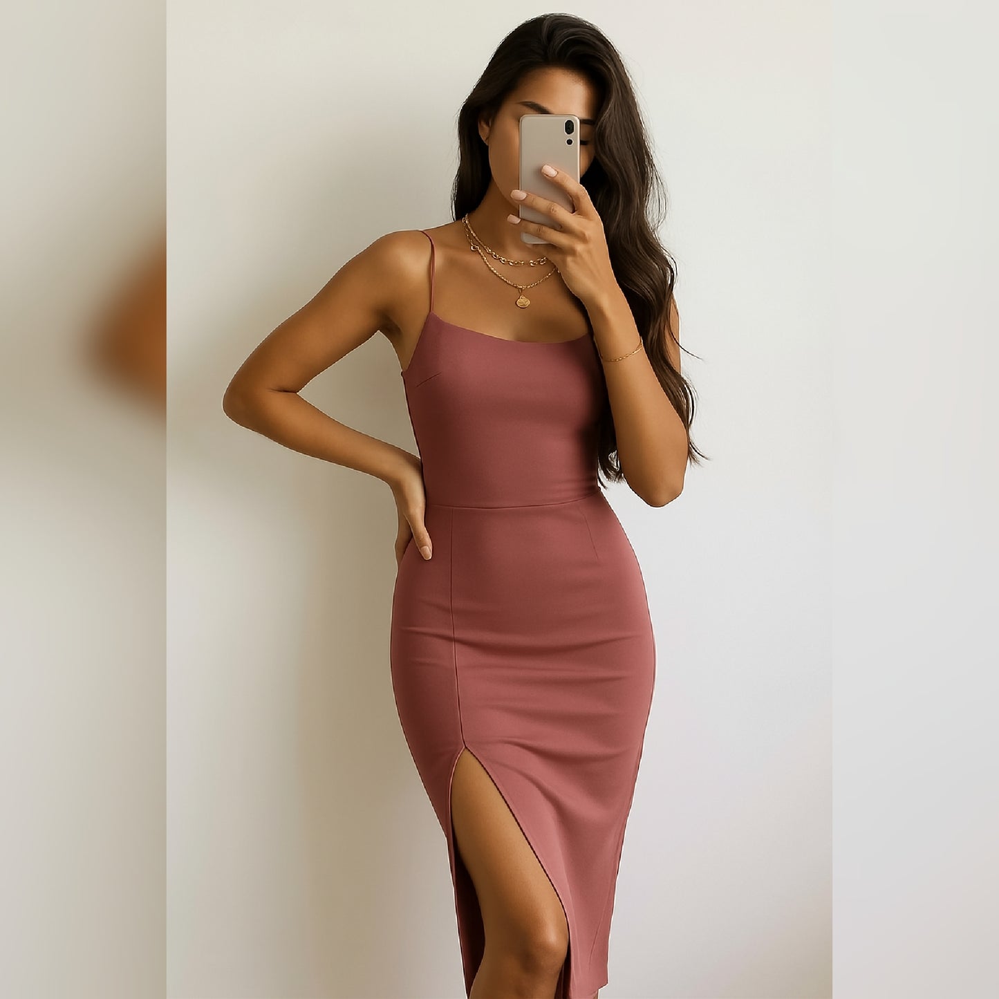 Robe Britney - bois de rose
