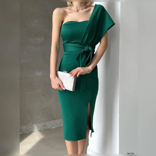 Robe asymétrique - vert