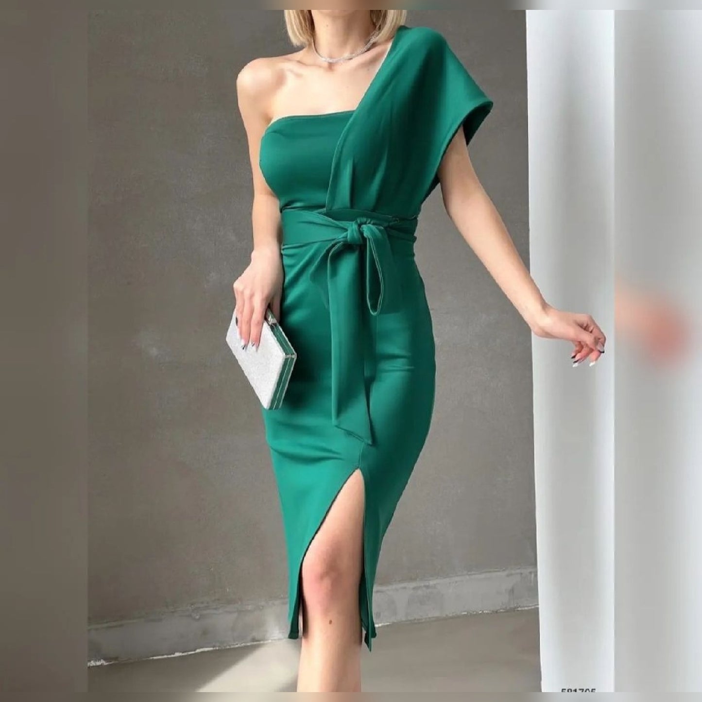 Robe asymétrique - vert