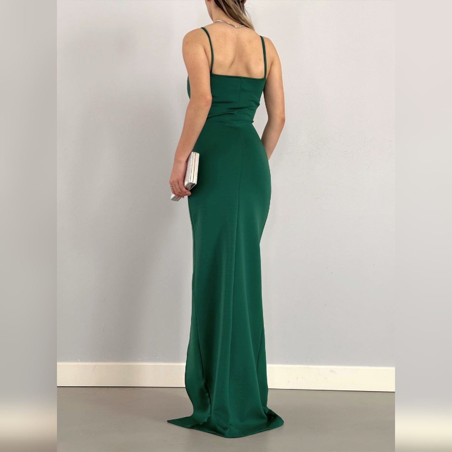 Robe moulante à bretelles - vert