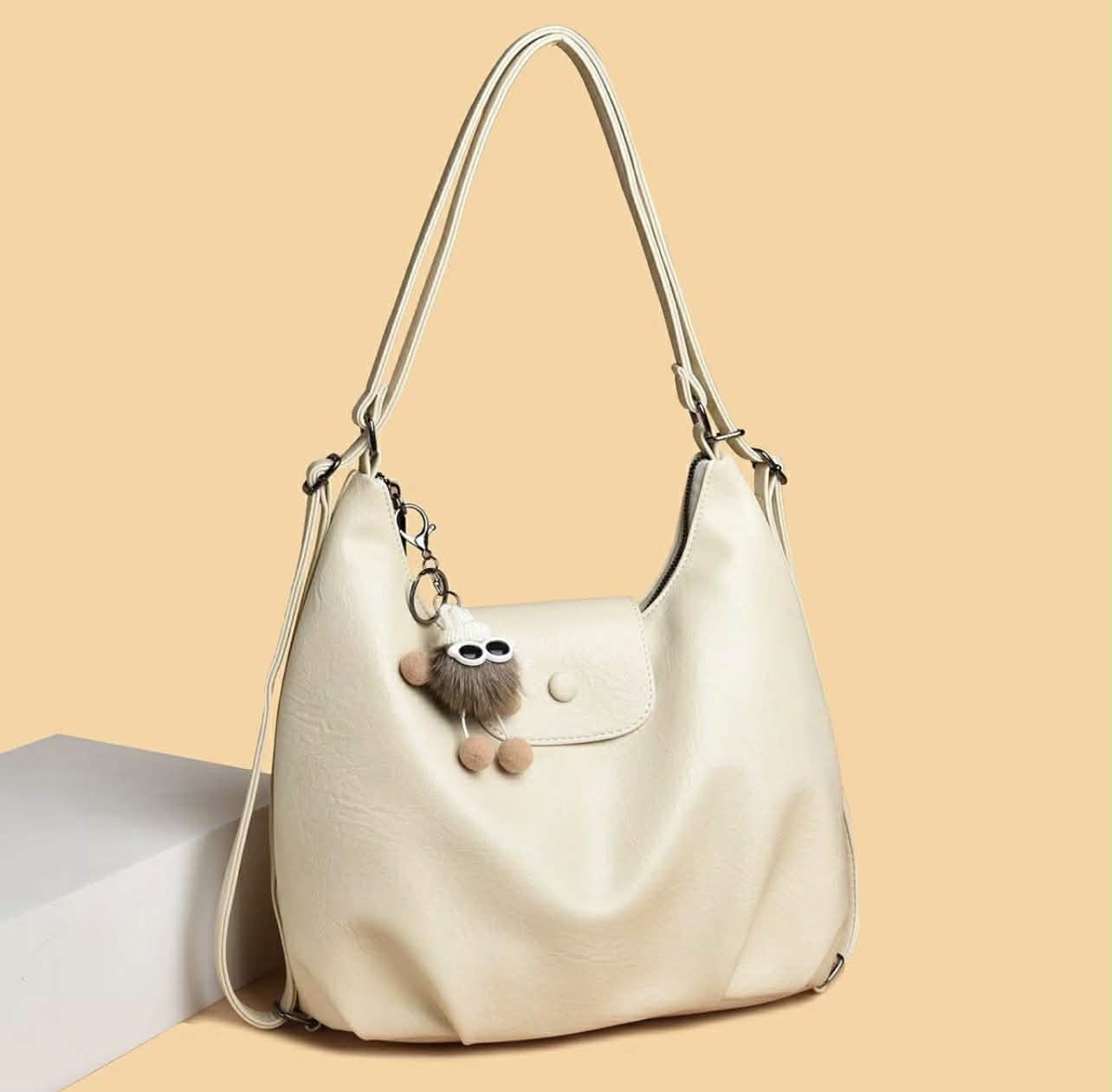 Sac / sac à dos Betty - blanc cassé