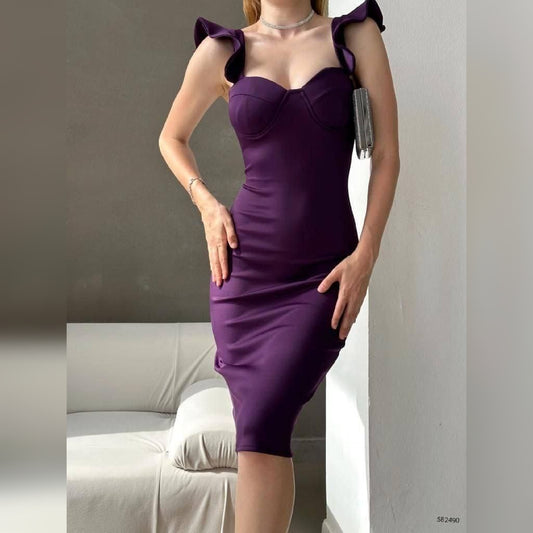 Robe moulante - violet