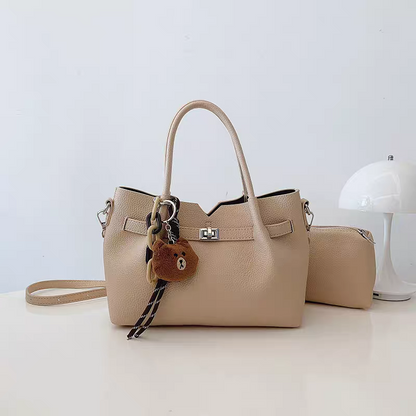 Sac à main Leslie - beige (2 pièces)