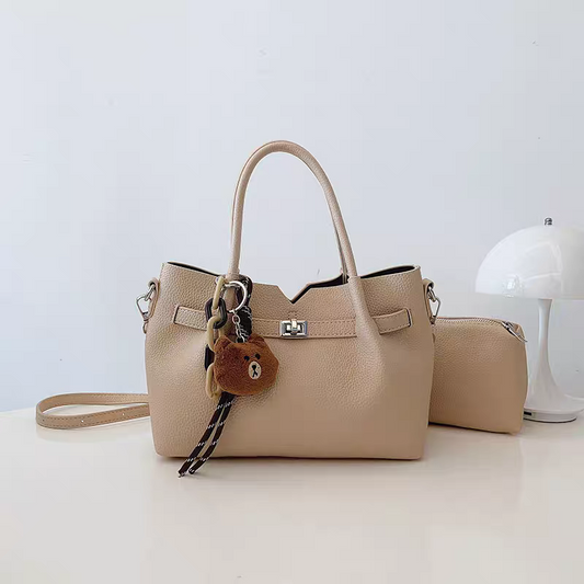 Sac à main Leslie - beige (2 pièces)