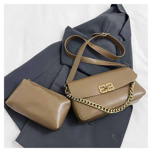Sac à main 2 pièces Lyna - beige