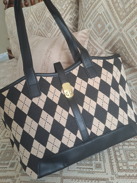 Sac à main Norma - noir / beige