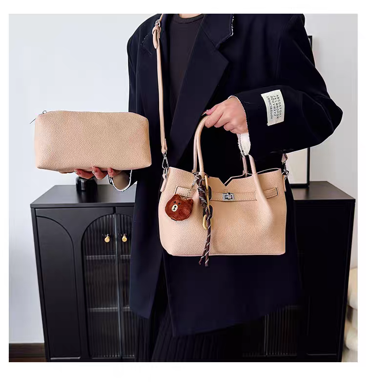 Sac à main Leslie - rose (2 pièces)