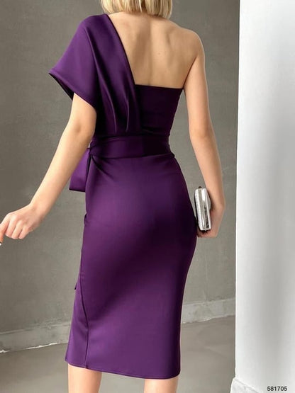 Robe asymétrique - violet